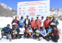 रीच इंडिया ने किया विश्व की सबसे ऊंची स्नो मैराथन का सफल आयोजन