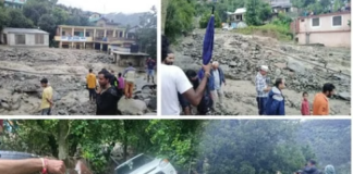 कुल्लू जिले में दो जगहों पर बादल फटा