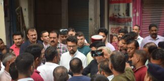 केंद्रीय मंत्री अनुराग सिंह ठाकुर ने सुजानपुर विधानसभा क्षेत्र में लिया नुक्सान का जायजा