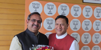 नैना देवी से विधायक रणधीर शर्मा भाजपा प्रदेश अध्यक्ष डॉ राजीव बिंदल
