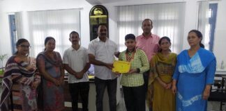 जूडो के गोल्ड मैडलिस्ट हर्ष को किया पुरस्कृत